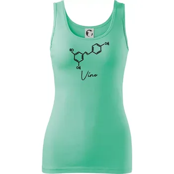 Dámské tričko Barová chemie - víno - Dámské tílko - M ( Mátová )