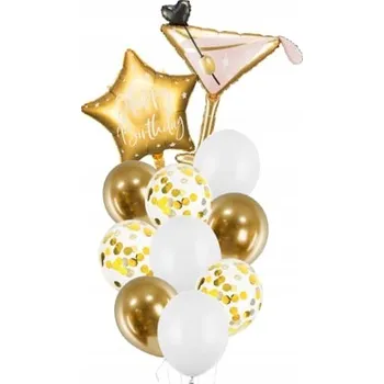 Balónek Sada balónků k narozeninám Martini Happy Birthday