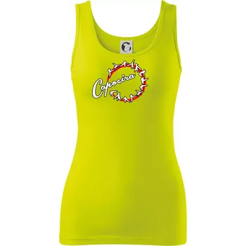 Dámské tričko Capoeira cviky v kruhu - Dámské tílko - M ( Limetková )