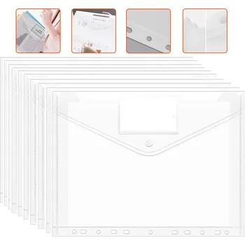 Obálková složka A4 na patentku, průhledná, 40 kusů