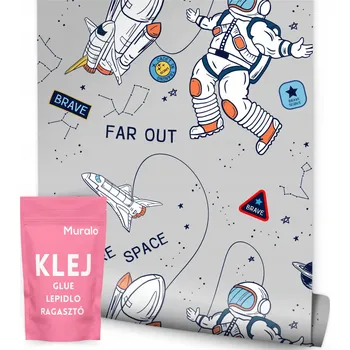 Fototapeta Tapeta pro mládež vesmír astronaut planeta nápis