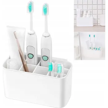 Držák na kartáček Držák na zubní kartáčky, koupelnový organizér, 2-vrstvý, hladký