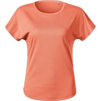 Dámské oblečení MALFINI Dámské tričko ze 100% recyklovaného polyesteru Barva: oranžová pastelová melír, Velikost: XS