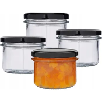 Sklenice Zavařovací Sklenice 235 ml na zavařeniny, džem, 12 ks šroubovací víčka