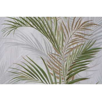 Tapeta Tapeta s motivem palmových listů 3D zelená a zlatá omyvatelná vinylová