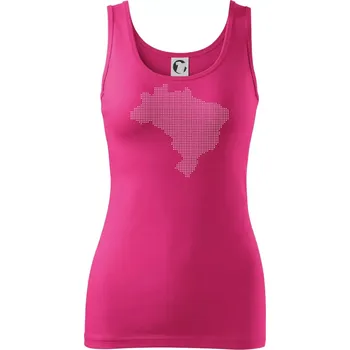 Dámské oblečení Mapa Brazílie body - Dámské tílko - S ( Purpurová )