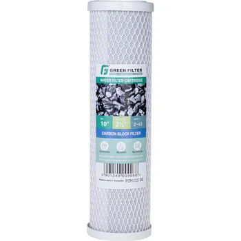 Filtrace vody Uhlíková vložka BLOK 10 palců pro filtr vody C10CB Green Filter C10CBGF