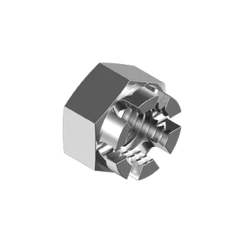 Matice nerez_solar_martim Korunková matice 6HR. DIN 935 nerez A4 Varianta: Korunková matice 6HR. DIN 935 - A4 - M6