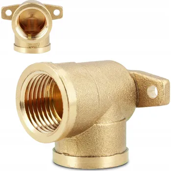 Fitinka Koleno s držákem 1/2" mosazné koleno spojka