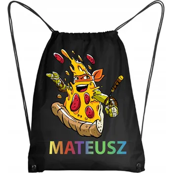 Školní batoh Školní Vak/Batoh na Tělocvik Do Školky Školy PIZZA MEM + JMÉNO