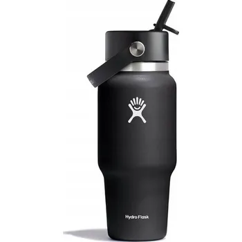 Láhev s brčkem Hydro Flask Wide Mouth Travel Bottle 0,7 l - černá