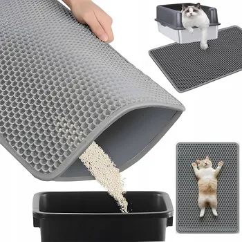 Rohožka PODLOŽKA DO KOČIČÍHO VRCHLU ROHOŽKA VELKÁ PRO KOČKY DO STELIVO XXL 45 x 60