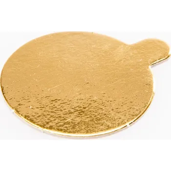 Jednorázové nádobí Tácek pod zákusek 100 mm kulatý, zlatý