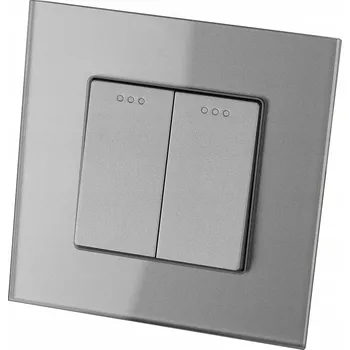 vypínač Dvojitý Klasický Vypínač Šedý Set s Rámem MIUUN