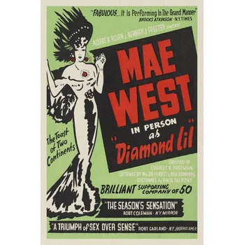 Plakát Plakát, Obraz - Mae West as Diamond Lil, 1951 (Vintage Theatre Production)