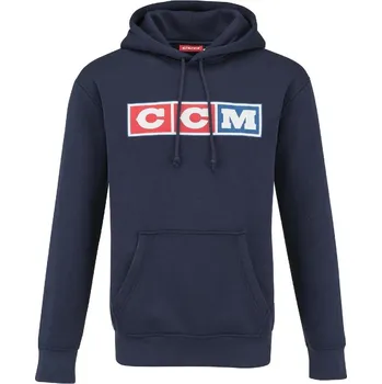 Pánská mikina Mikina CCM Heritage Hood SR, Senior, tmavě modrá, M CCM
