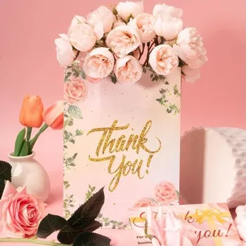 Party dekorace 25ks květinových darů s poděkováním Esdallin