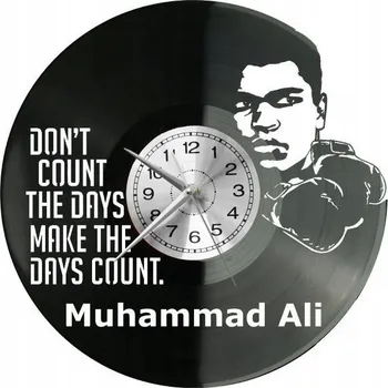 Hodiny MUHAMMAD ALI BOX HODINY NÁSTĚNNÉ VINYLOVÁ DESKA DÁREK PAMÁTKA NAROZENINY DL