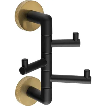 Věšák SAPHO LARISSA trojháček otočný, černá/zlato mat (WS063BG)