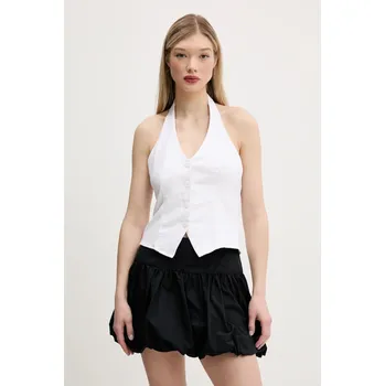 Pánská vesta Lněná vesta Hollister Co. KI340.5071.100 bílá 00X, vel. M