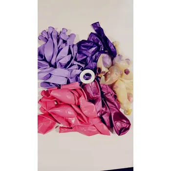 Balónek 50 KS LATEXOVÝCH BALÓNKŮ 25 cm MIX BAREV 10 PALCŮ SADA BAREVNÉ BALÓNKY