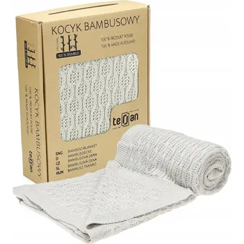 Obraz TERJAN bambusová deka 100x80 SQUARES SILVER šedá