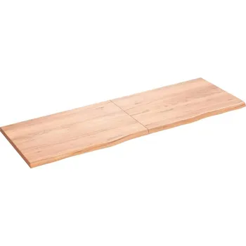 police vidaXL Nástěnná police hnědá 180x60x(2-4)cm ošetřený masivní dub