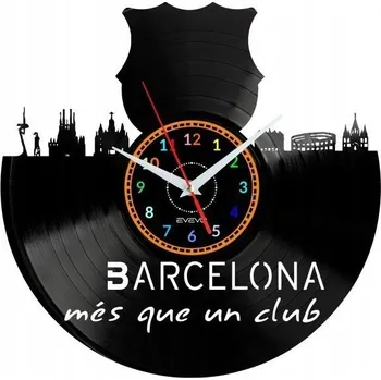 Hodiny BARCELONA NÁSTĚNNÉ HODINY DEKORATIVNÍ MODERNÍ VINYLOVÁ DESKA VINYL JAKO DÁREK