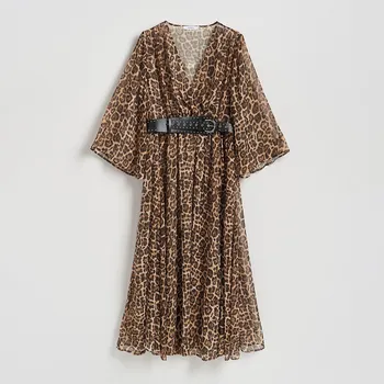 Dámské šaty Reserved - Šaty s ozdobným páskem - vícebarevná - 240HP-MLC - 240HP-MLC-L