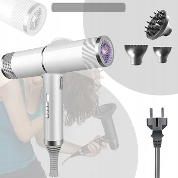 Fén Lehký Profesionální Ionizační Fén s Difuzérem, bílý