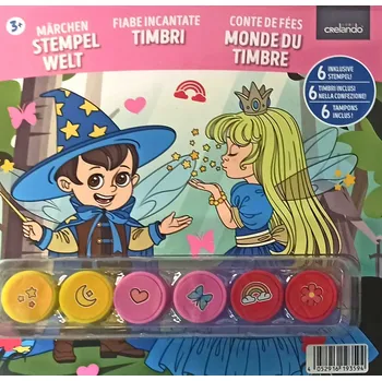 kreativní sada Crelando Kreativní knížka a razítka pro děti od 3 let – PRINCEZNA