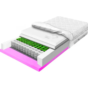 Matrace Matrace 90x200 pocket s HR pěnou a visco memory pěnou, 24 cm, pružinová matrace multipocket, tvrdost H2