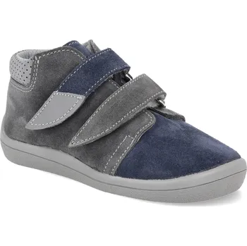 Barefoot dětské kotníkové boty Beda - Danny s pevným opatkem šedé Velikost: 33