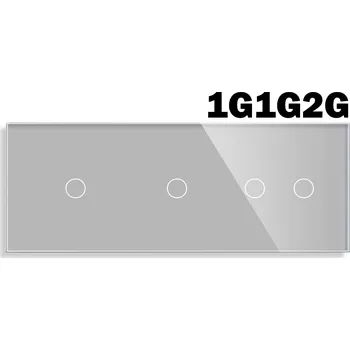 PANEL PRO DOTYKOVÉ MODULY RÁMEČEK TROJITÝ 4G 1G+1G+2G STŘÍBRNĚ ŠEDÝ
