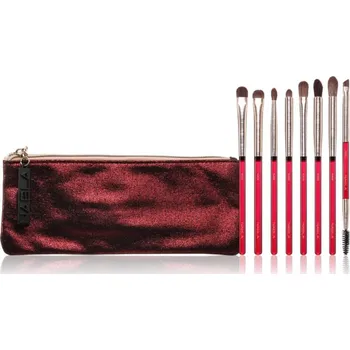 Kosmetický štětec NABLA Cosmetics Ruby univerzální štětec na oční okolí 1 ks + štětec na oční linky 1 ks + štětec na oční stíny 5 ks + kartáč na řasy a obočí 1 ks