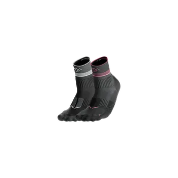 Dámské ponožky CRIVIT Dámské / Pánské funkční ponožky, 2 páry (černá / šedá / lila fialová , 35/36)