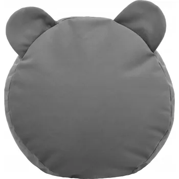 Taburet Podnožka PLUSZOVÁ dekorativní TEDDY taburet PERLOVÁ