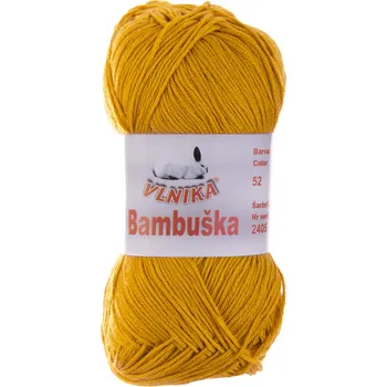Příze Příze s bambusem a bavlnou Bambuška 50g - více barev Barva: Žlutá