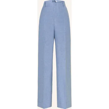 Dámské kalhoty Polo Ralph Lauren Dámské Marlene Kalhoty Se Lnem, modrá, 38