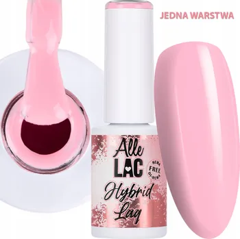Lak na nehty Hybridní lak ALLELAC 6g LED/UV Gel Polish Flash Pink Pastelově Růžová