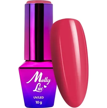 Lak na nehty Hybridní lak na nehty MOLLYLAC 10g Flamingo Strawberry Č. 147