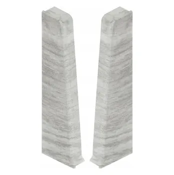 soklová lišta Levá koncovka Cezar hliníková 22 x 75, délka 22 cm, dekor Platan Malibu