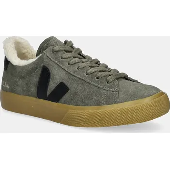 Dámské tenisky Semišové tenisky Veja Campo Winter dámské, zelená barva, CW0320810A, 42, 91X