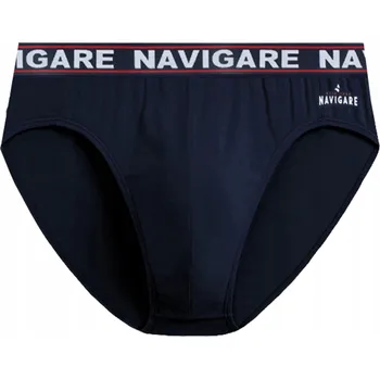 Pánské spodní prádlo Pánské slipy NAVIGARE PREMIUM svrchní guma 324 námořnická modrá XL