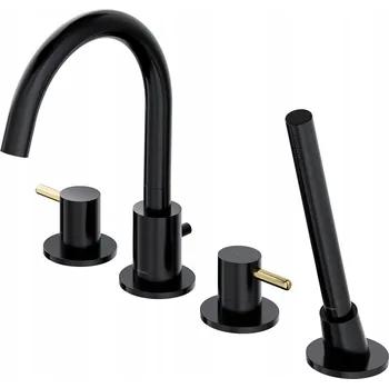 Vodovodní baterie Dvouúchytová vanová a sprchová baterie na okraj vany Omnires černá