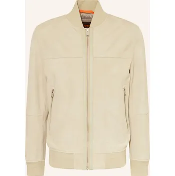 Pánské oblečení Boss Pánský Kožený Blouson Johice, světle zelená, 50