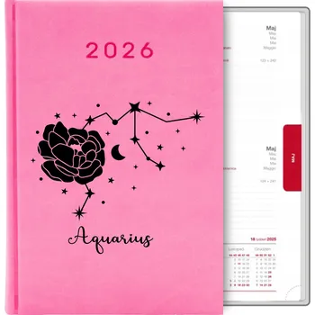 Kalendář Knižkový kalendář 2026 A5 růžový