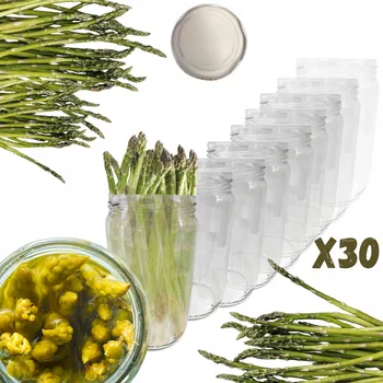 Sklenice Sklenice 720ml na džemy, džemy , pyré, saláty 30 kusů 82mm PZH