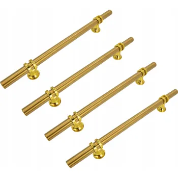 4 x Nábytková úchytka reling Apollo 160 mm zlatá