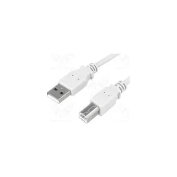 Datový kabel Kabel USB 2.0 USB A vidlice, USB B vidlice niklovaný 5m šedá